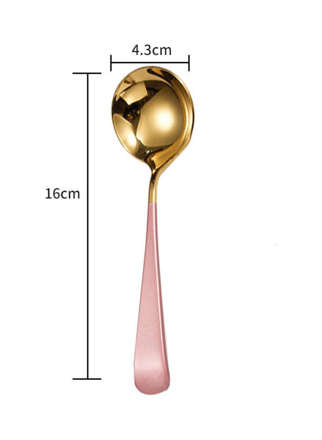 Stainless Steel Hot Drinking Spoon Pink/Gold