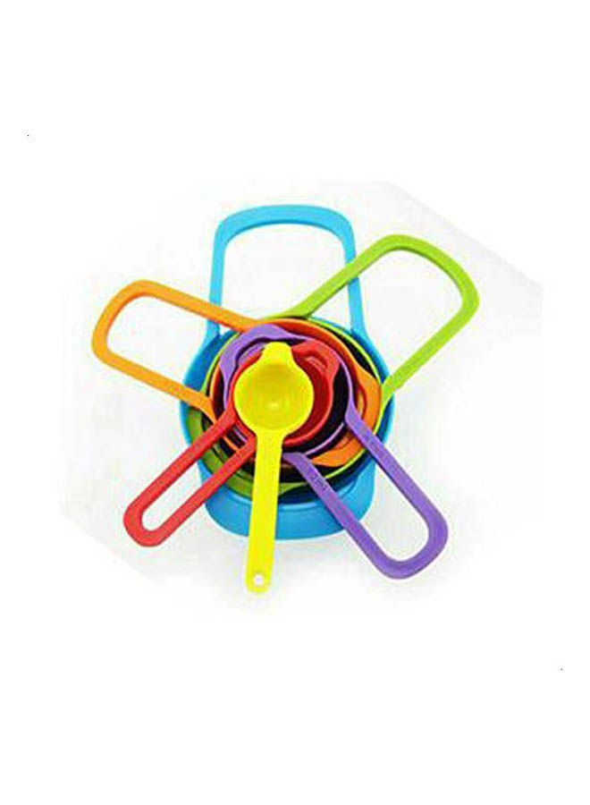 Set Of Spoons Standard Plastic Sizes Various 6 Pcs Multicolour