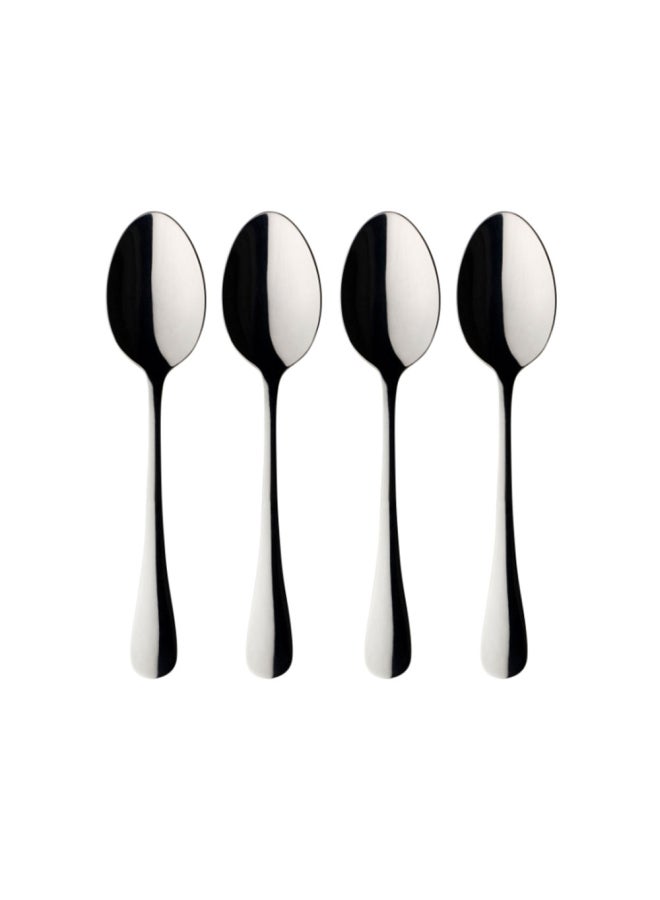 4-Piece Stainless Steel Spoon Silver 3x12x0.05cm