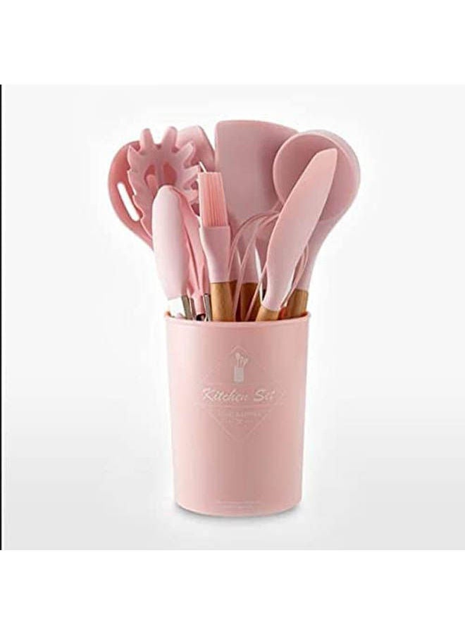 Silicon Cooking Spoons Pink