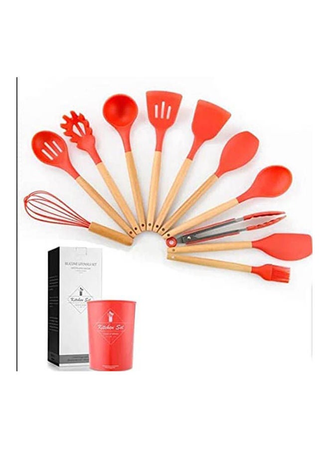 Silicon Cooking Spoons Red