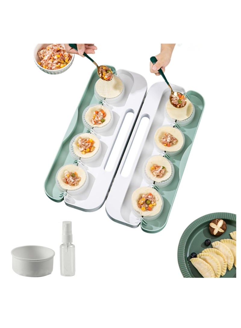 Dumpling Maker, 8 In 1 Dumpling Maker Press, Automatic Dumpling Maker Machine with Spray Bottle and Skin Cutter, Manual pressing dumpling maker mold for Pierogi, Wonton, Potsticker, Food Grade Safe