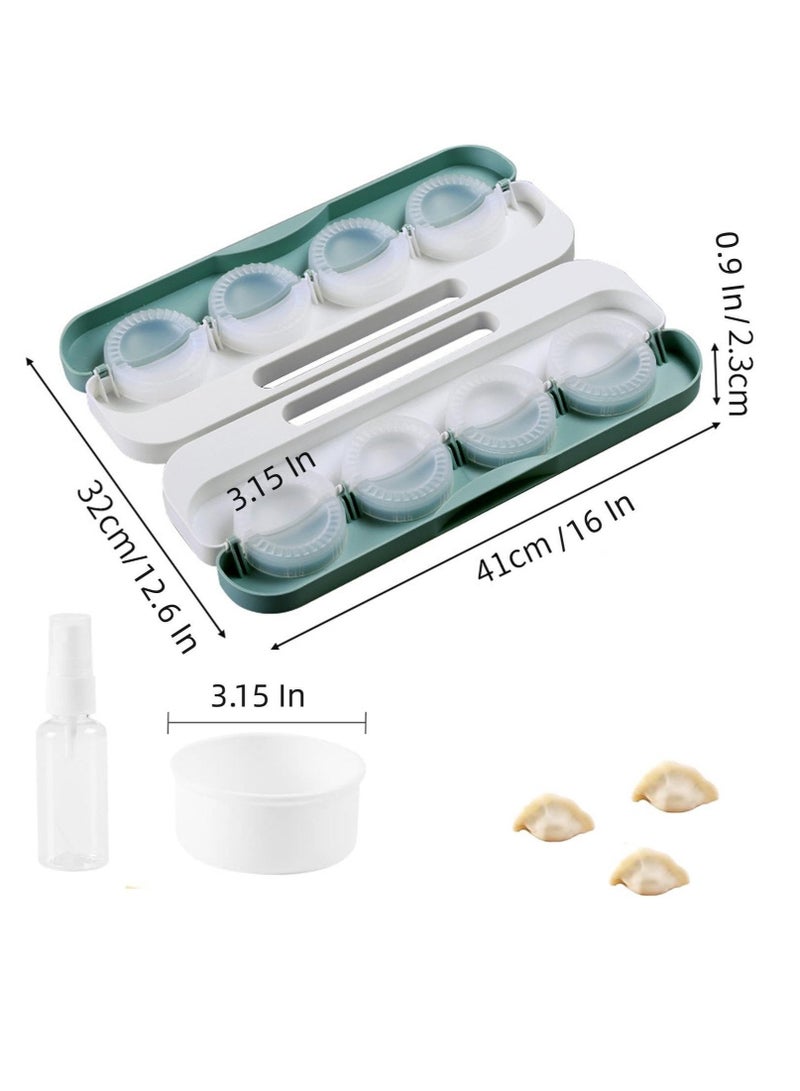 Dumpling Maker, 8 In 1 Dumpling Maker Press, Automatic Dumpling Maker Machine with Spray Bottle and Skin Cutter, Manual pressing dumpling maker mold for Pierogi, Wonton, Potsticker, Food Grade Safe