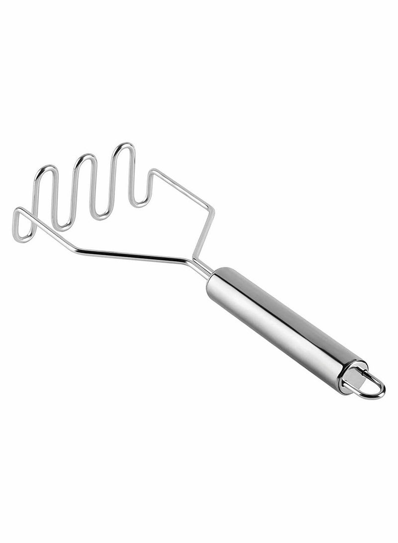 Potato Masher, Kitchen Masher Stainless Steel Perfect for Making Mashed Potato, Banana Bread, Pumpkin Puree and Vegetables, Potatoes is Easy Clean Use (1 Pcs)