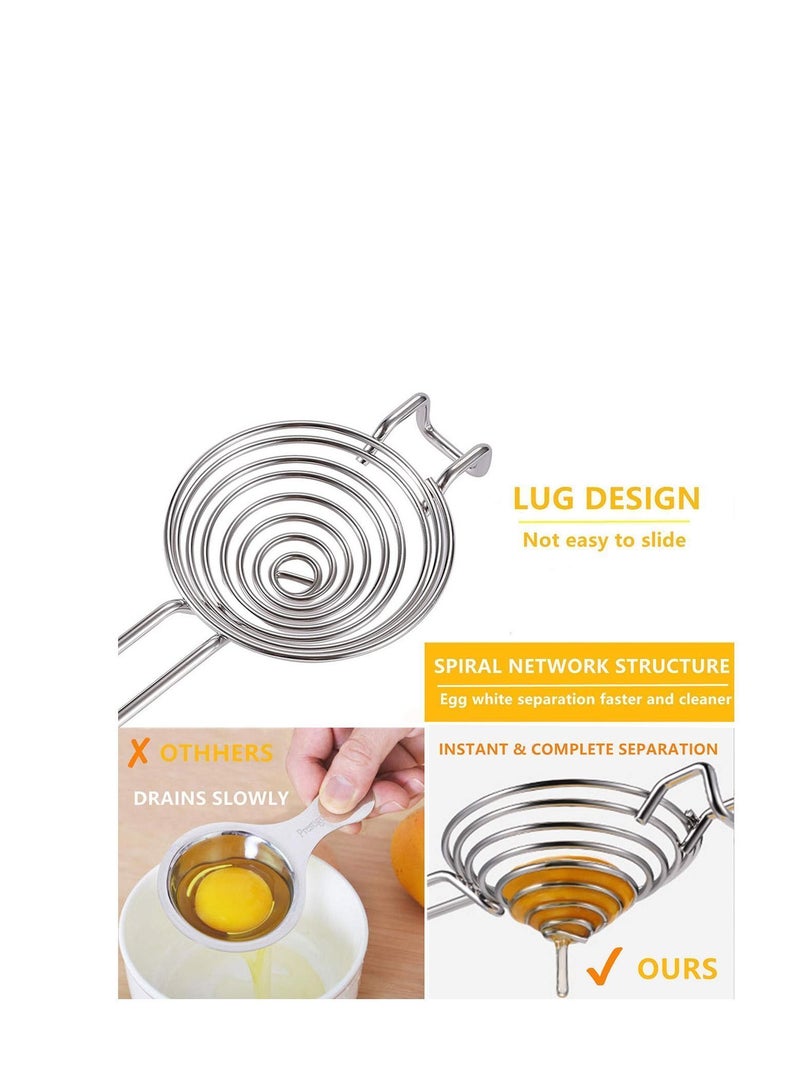 Egg Separator Yolk White Duck Stainless Steel Divider Tool Kitchen Gadgets for Cooking Baking (2 PACK)
