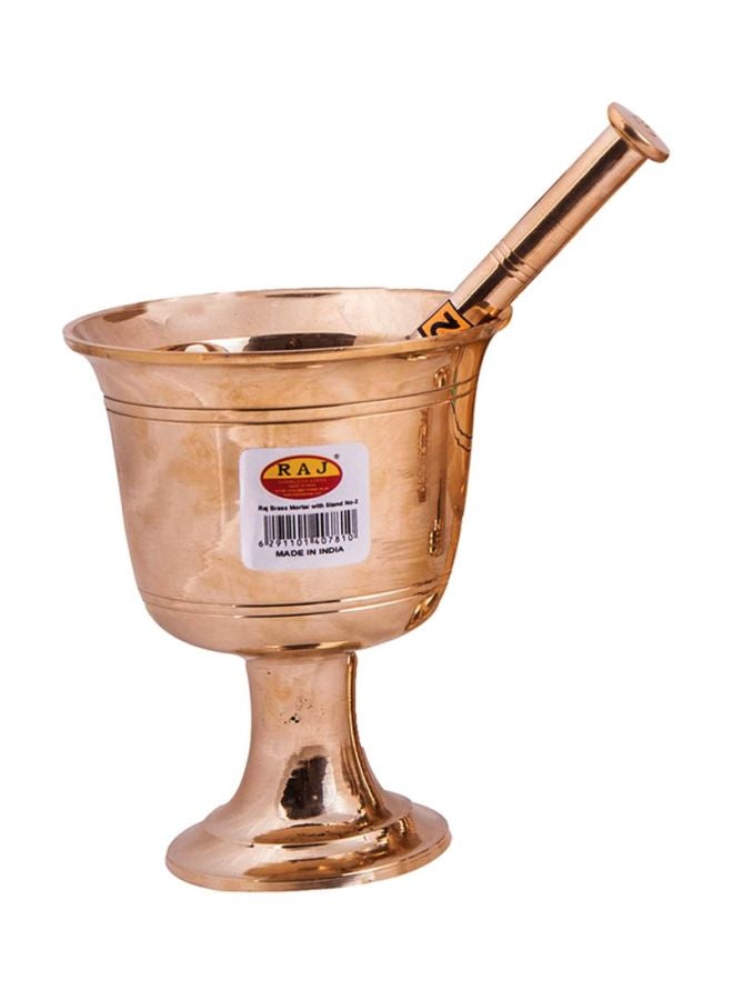 Mortar With Stand Gold 12.5cm