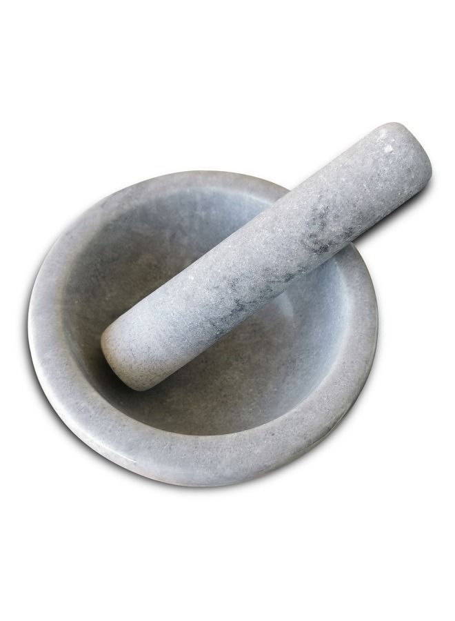 Beautiful Polished Marble Mortar and Pestle Set