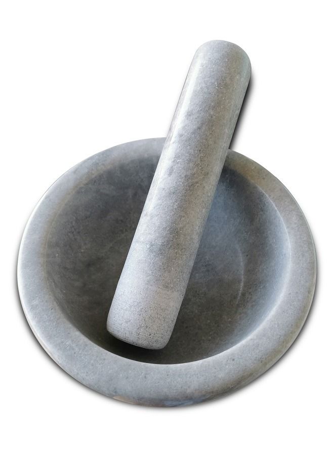 Beautiful Polished Marble Mortar and Pestle Set