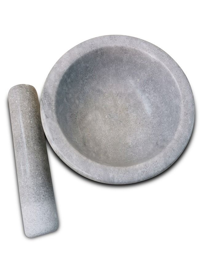 Beautiful Polished Marble Mortar and Pestle Set