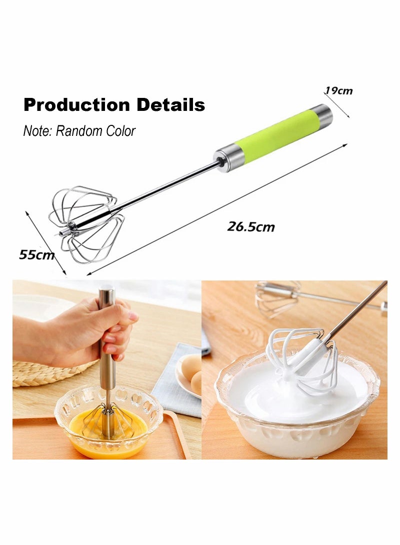 Stainless Steel Milk Frother Stirrer Foam Maker Paste Stirring Rod Mini Whisk for Coffee Latte Cappuccino Hot Chocolate Drink Mixer Handheld Kitchen Tool (Random Color)