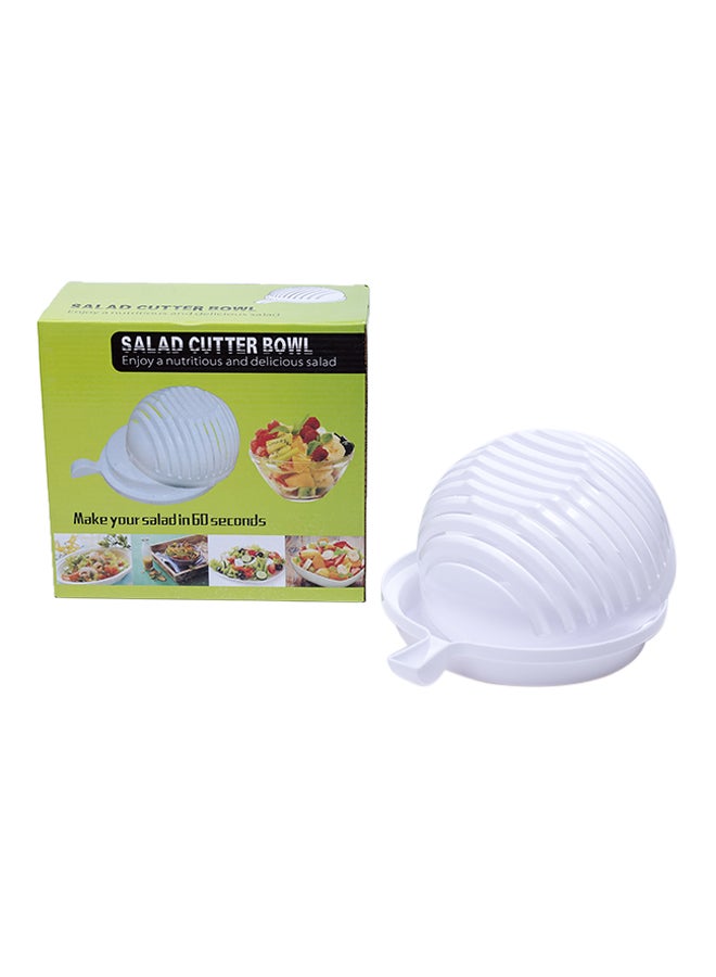 Salad Cutter Bowl White 8.9x7.1x3.9inch