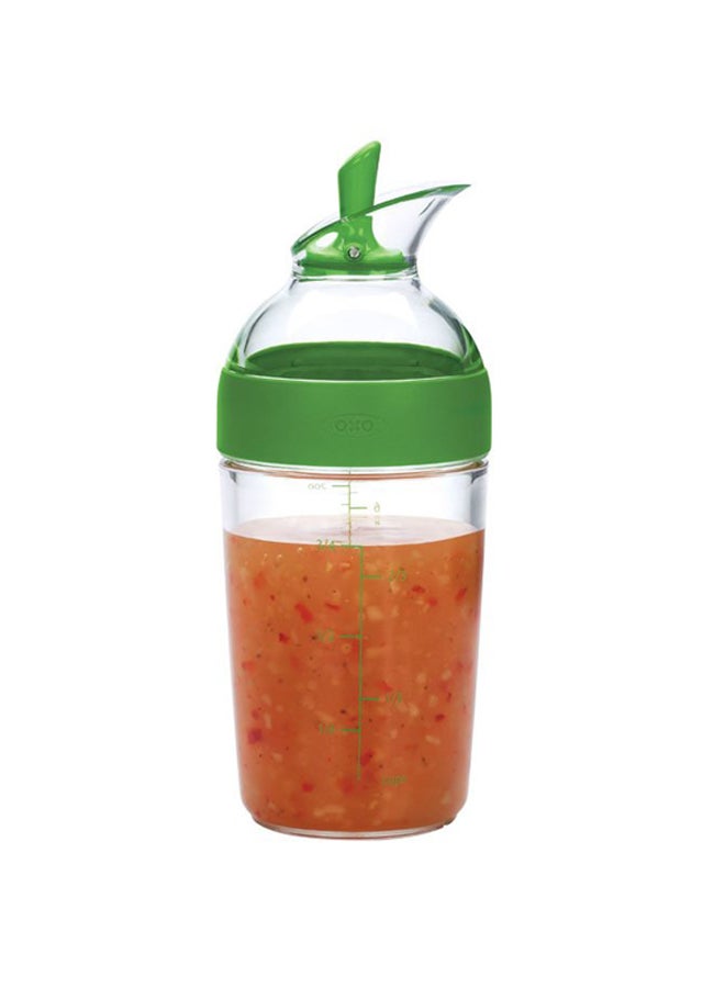 Good Grips Little Salad Dressing Shaker Clear/Green 3x4.2x9.5inch