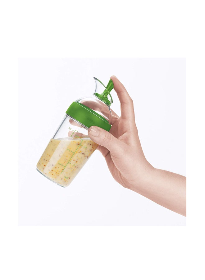 Good Grips Little Salad Dressing Shaker Clear/Green 3x4.2x9.5inch