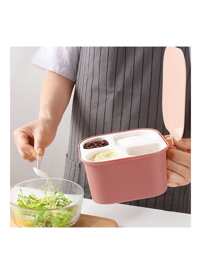 Seasoning Box Spice Pots Storage Container Condiment Pink 14*8*14cm