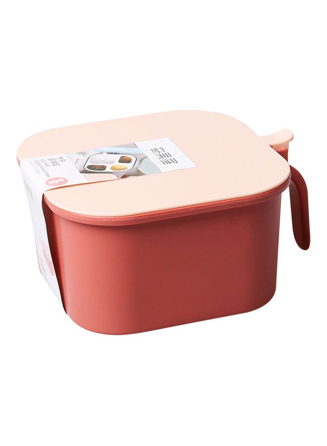 Seasoning Box Spice Pots Storage Container Condiment Pink 14*8*14cm