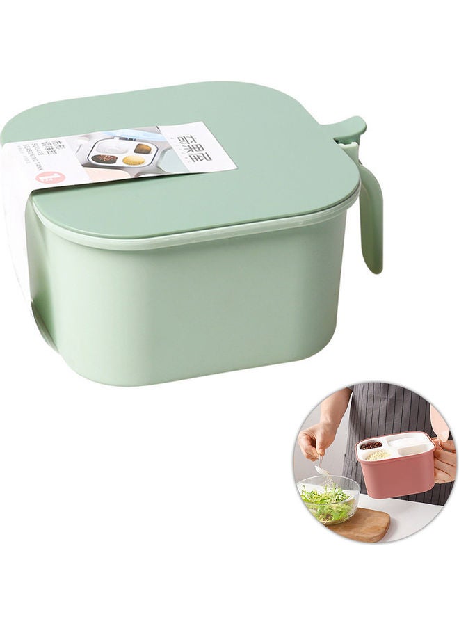 Seasoning Box Spice Pots Storage Container Green 14*8*14cm