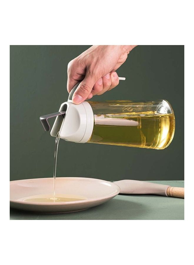 2-Piece Oil Pot Set Green/Clear 630ml