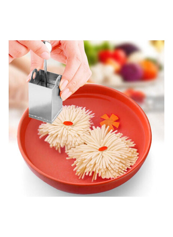 Household Chrysanthemum Tofu Shredder Silver 9.65 x 4.3 x 4.3cm