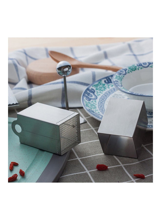 Household Chrysanthemum Tofu Shredder Silver 9.65 x 4.3 x 4.3cm