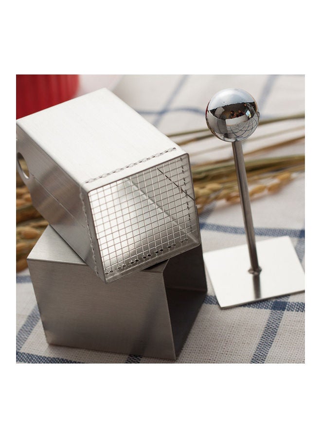 Household Chrysanthemum Tofu Shredder Silver 9.65 x 4.3 x 4.3cm