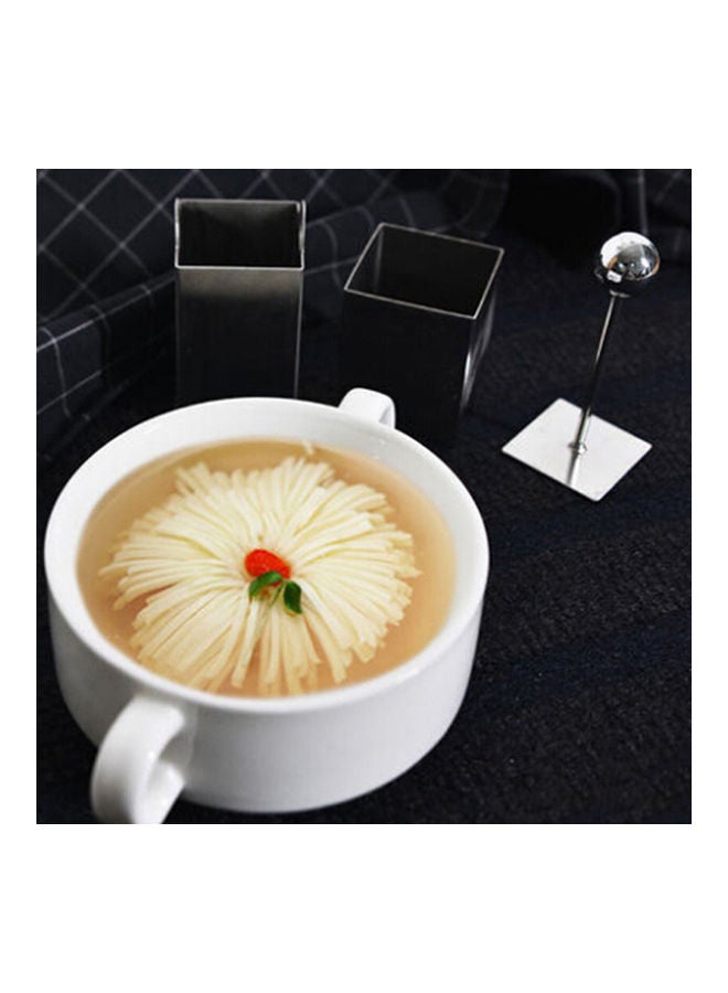 Household Chrysanthemum Tofu Shredder Silver 9.65 x 4.3 x 4.3cm