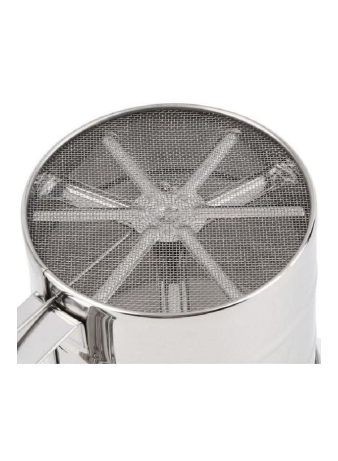 Stainless Steel Hand Sifter Sieve Cup Silver