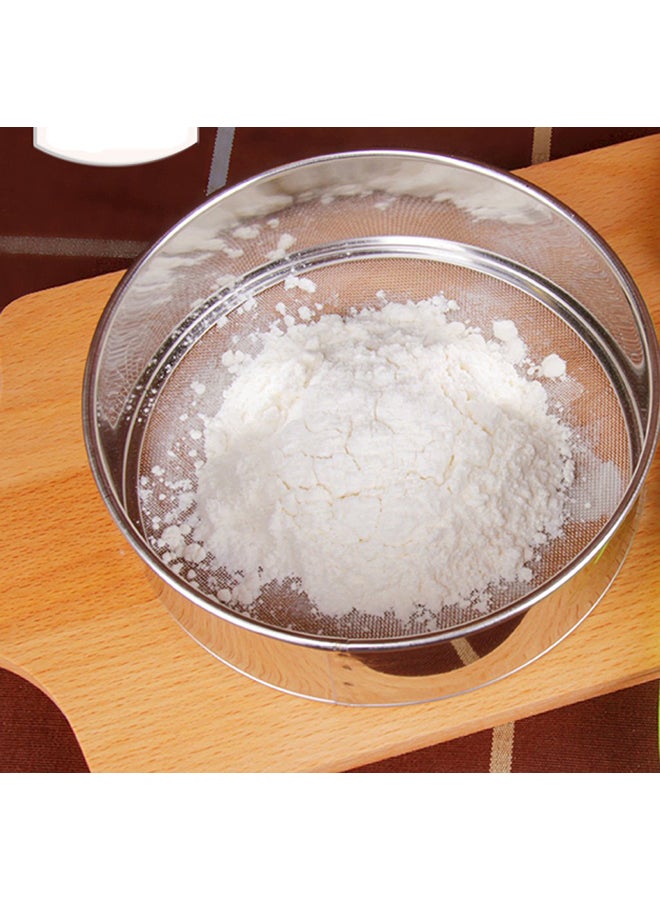 6-Piece Round Flour Sieve Silver 30cm