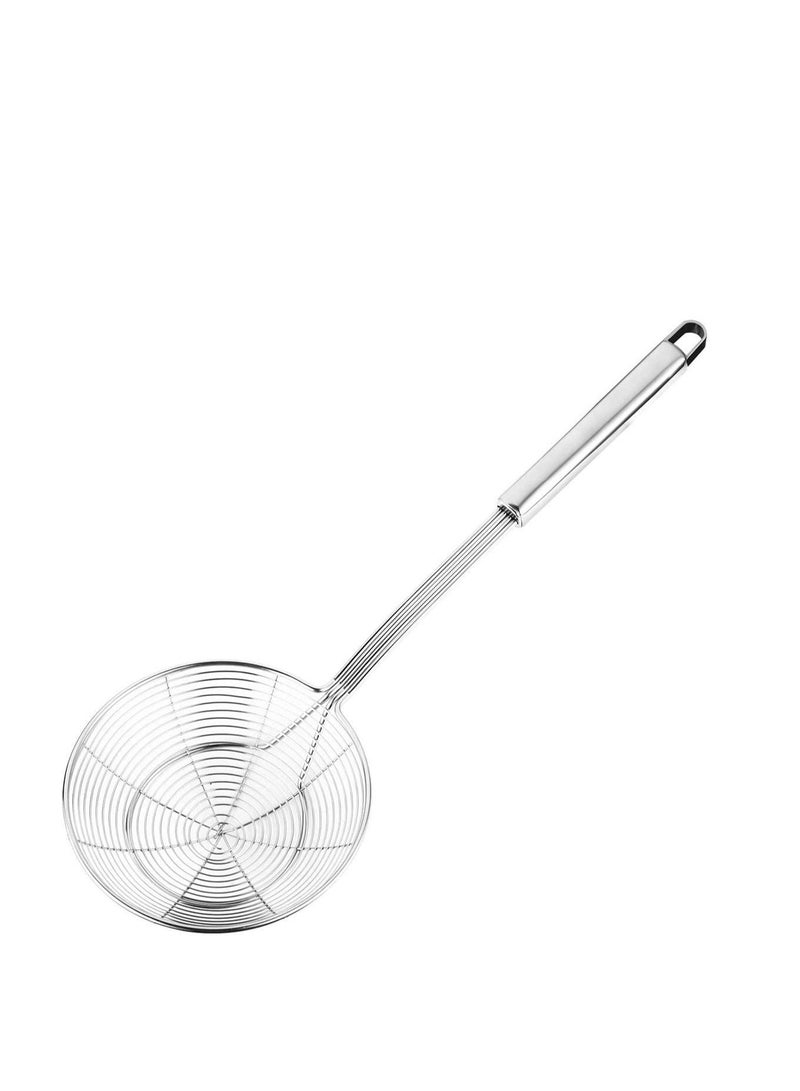 Stainless Steel Solid Spider Strainer Skimmer Ladle (Small, 5.4in)