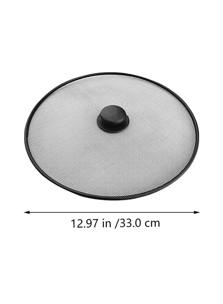 2Pcs Splatter Screen for Frying Pan Stainless Steel Fine Mesh Grease Splatter Guard Oil Splatter Screen Guard for Frying Pan Cooking Kitchen Gadget