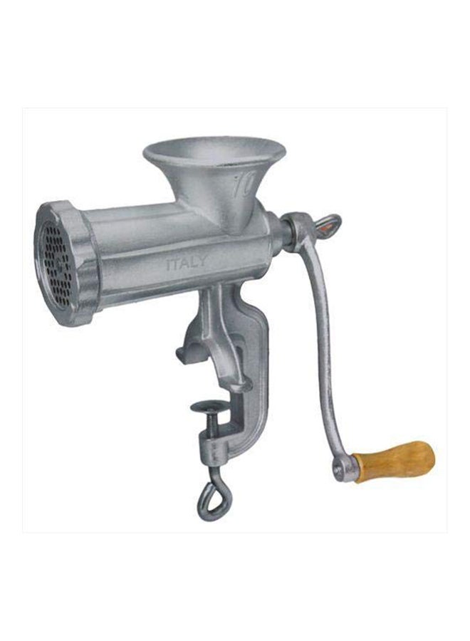 Aluminium Meat Mincer Silver/Beige 10centimeter