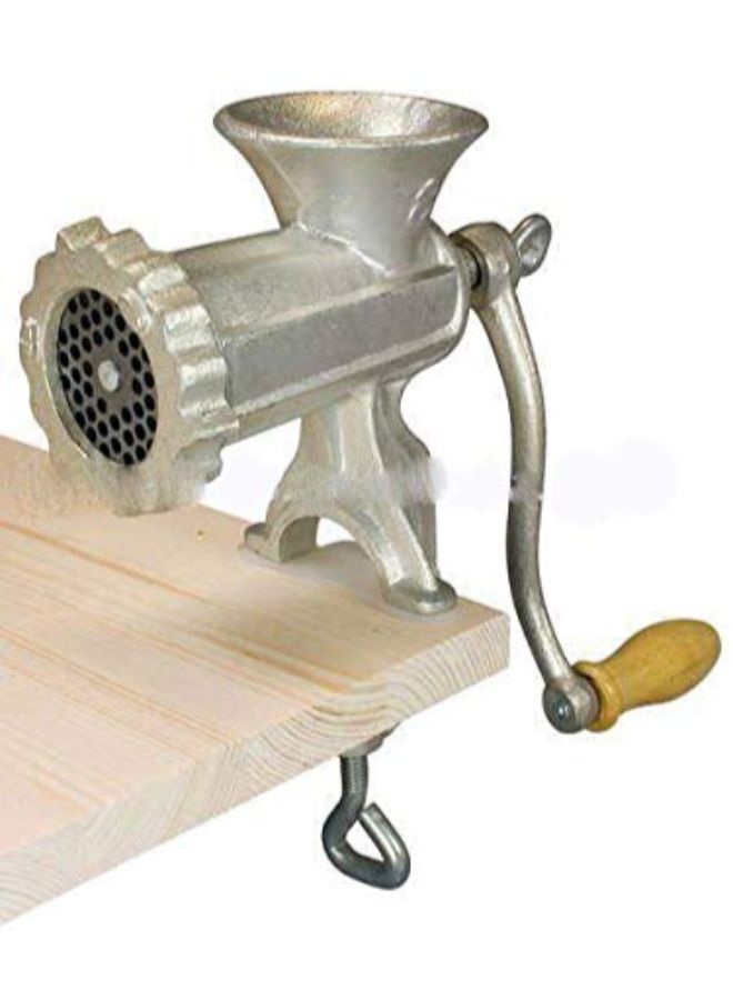 Aluminium Meat Mincer Silver/Beige 10centimeter