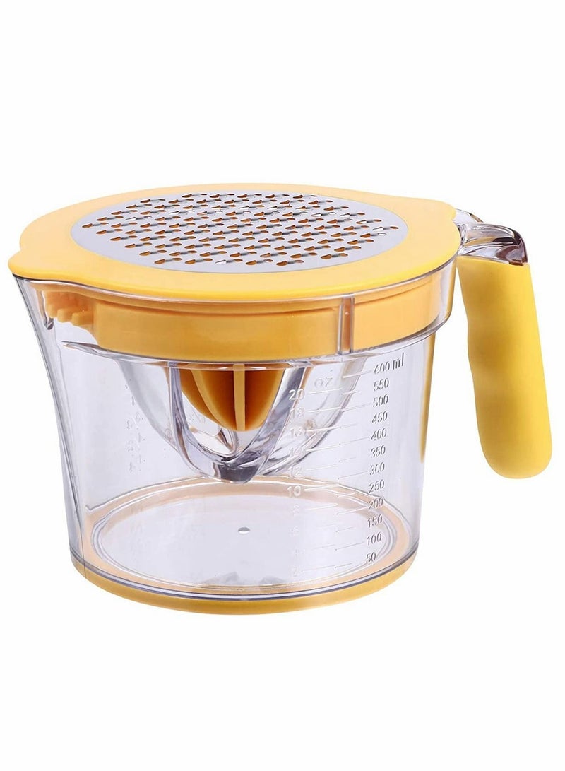 Multifunctional Manual Juicer Squeezer Press for Citrus Lemons Orange Lime Tangerines And Other Fruits (Yellow)