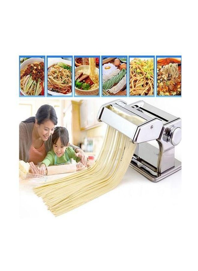 Manual Pasta And Noodle Maker Machine Cutter Silver