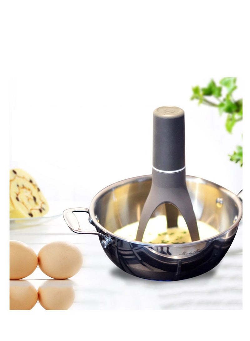 Automatic Triangle Stirrer, Adjustable Electric Hand Whisk Blender 3 Speeds Automatic Mixer Portable Kitchen Gadgets Stir Mixing Egg Beater for Frappe, Matcha, Hot Chocolate Black