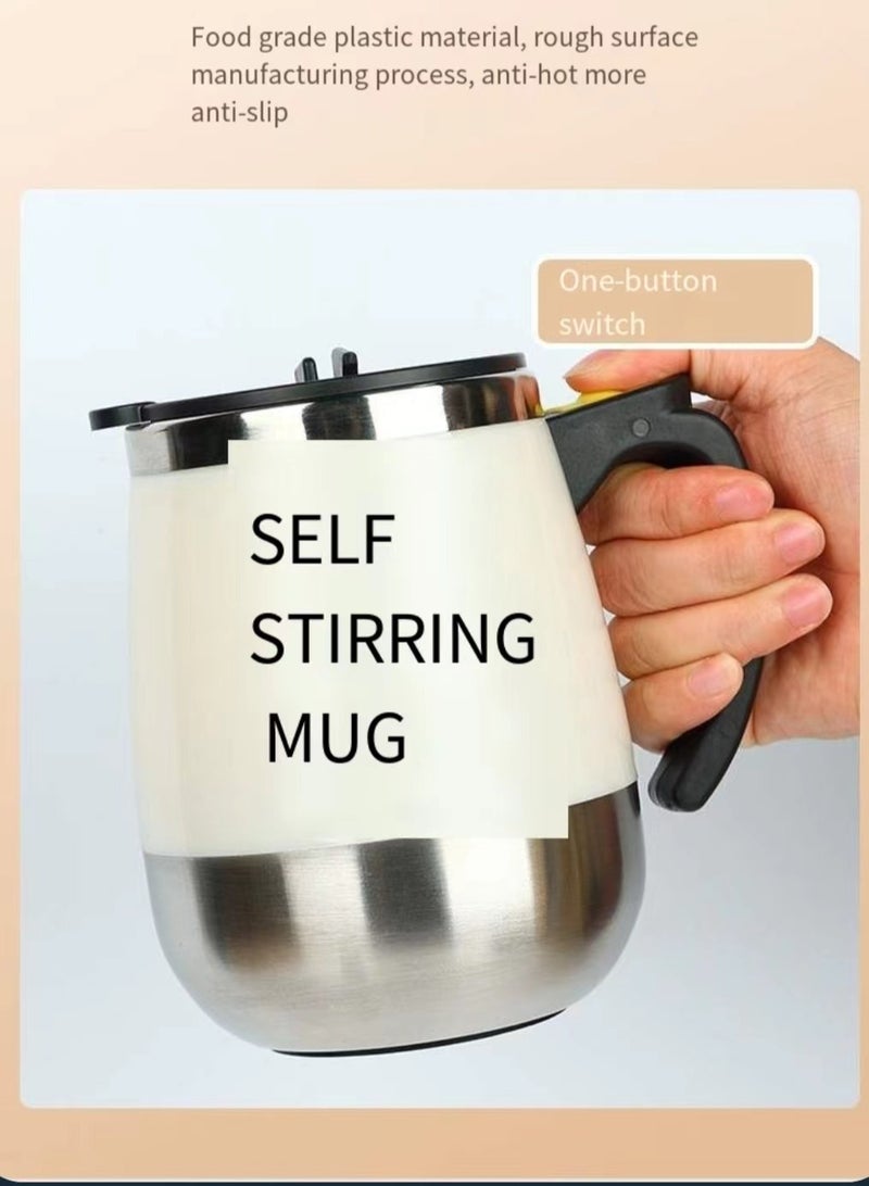 Stainless steel electric mixing cup, suitable for beverages such as coffee, milk, cocoa, etc