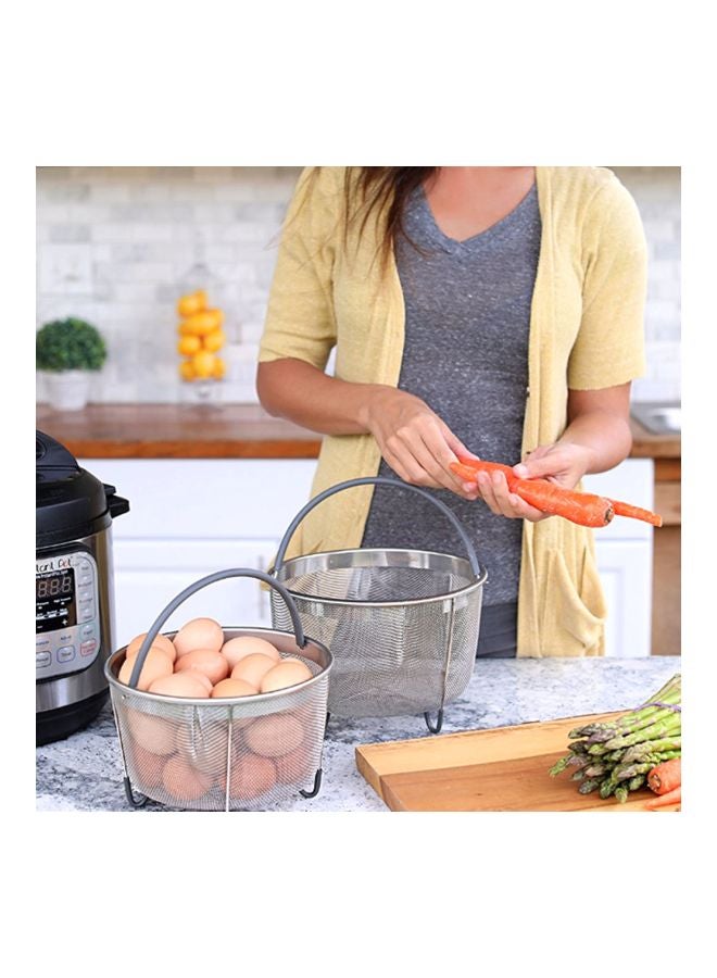 Stainless Steel Steamer Basket Silver