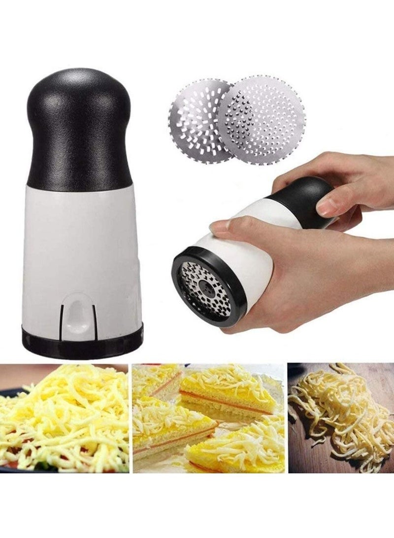 Stainless Steel Cheese Slicer with 2 Sharp Blades, Kitchen Tool Good Helper for Grate Cheese, Butter, Vegetables, Bread Grater,