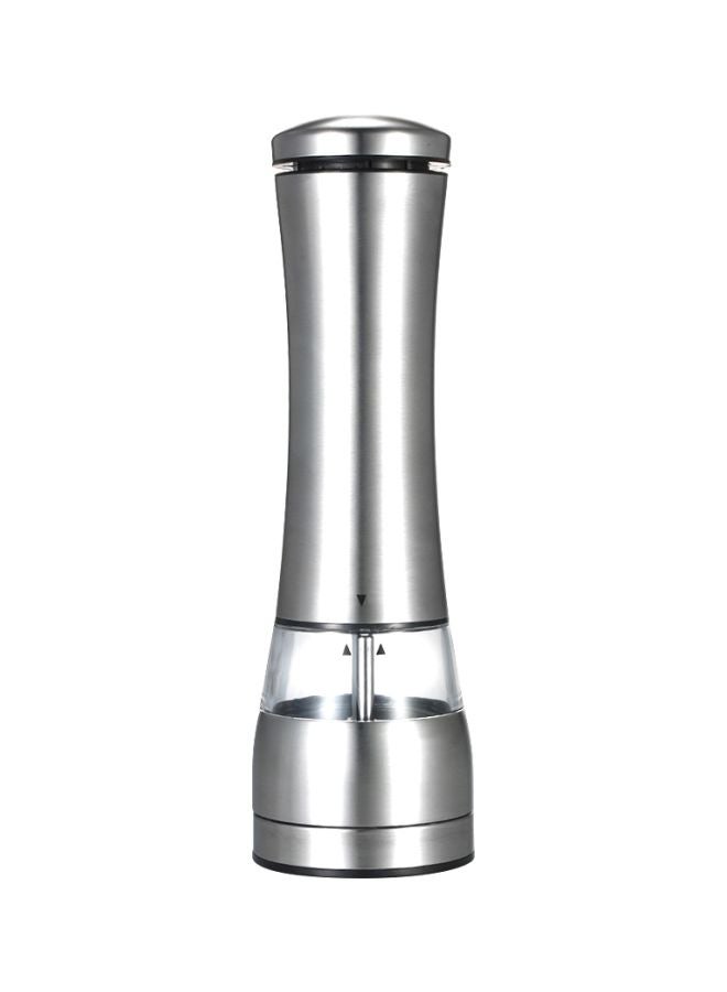 Stainless Steel Electric Pepper Grinder Silver 21.5x6.3cm