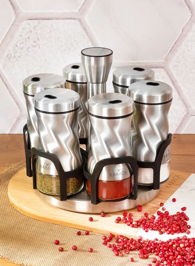 Karaca Tottori inox 7 Piece Spice Set/ Round