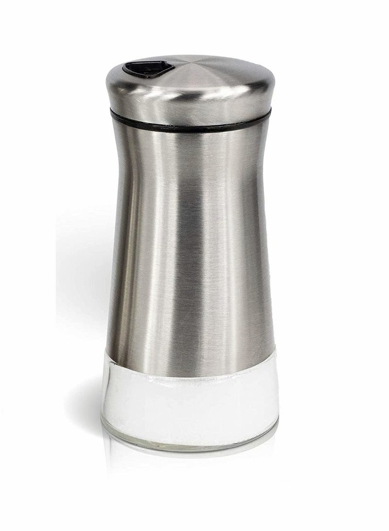 Seasoning Bottle Stainless Steel Glass Pepper, Salt and Sugar, Kitchen Container, Gorgeous Pepper Shaker With Adjustable Pour Holes - Perfect Dispenser for Our Salts