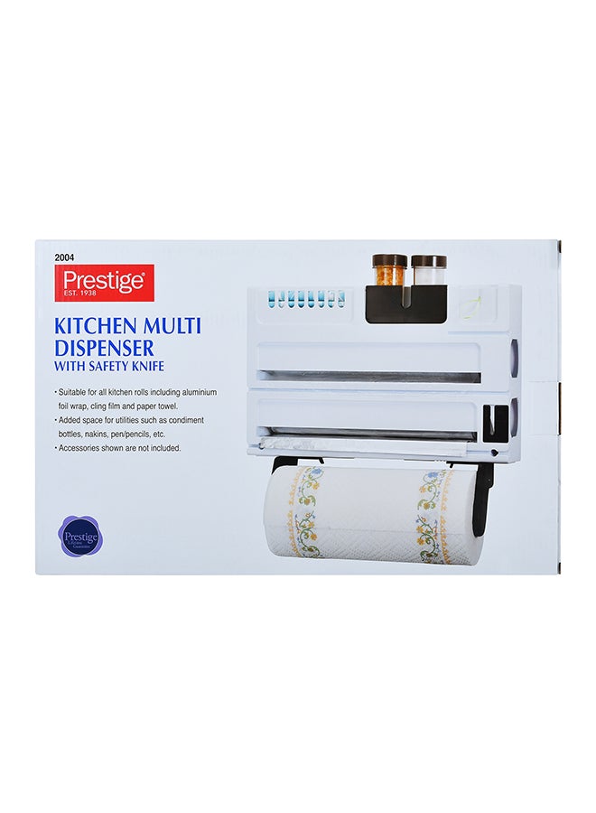 Kitchen Multi Dispenser White/Black 38x24x7cm