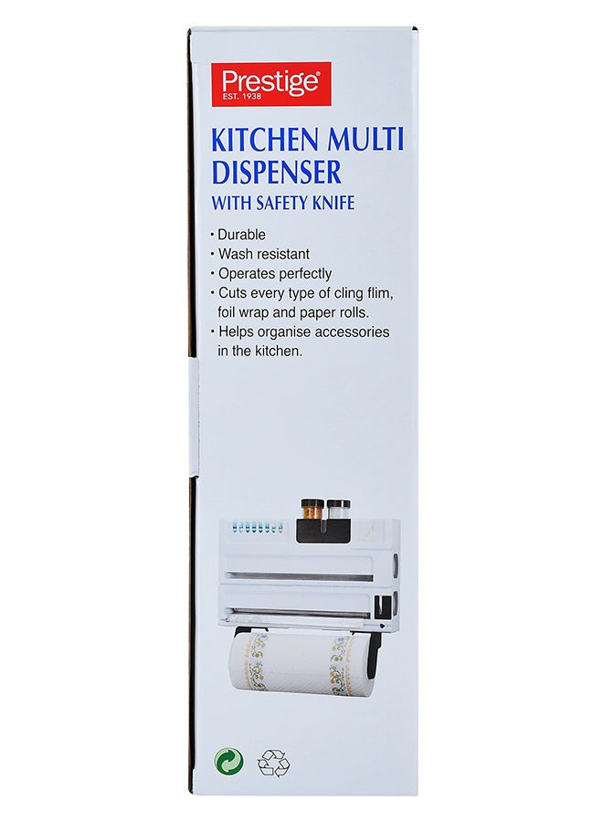 Kitchen Multi Dispenser White/Black 38x24x7cm