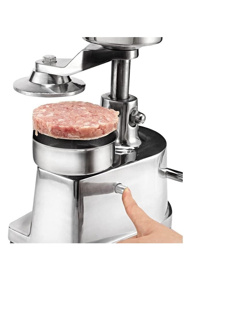 LETWOO 100mm Commercial Hamburger Press Patty Maker Stainless Steel Burger Press Tool Heavy Duty Meat Forming Processor 500 Pcs Patty Papers Sliver