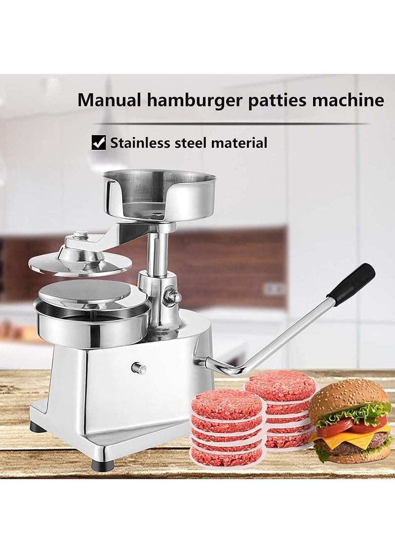 Commercial Burger Press Machine 10cm Stainless Steel Hamburger Press Manual Meat Patty Maker