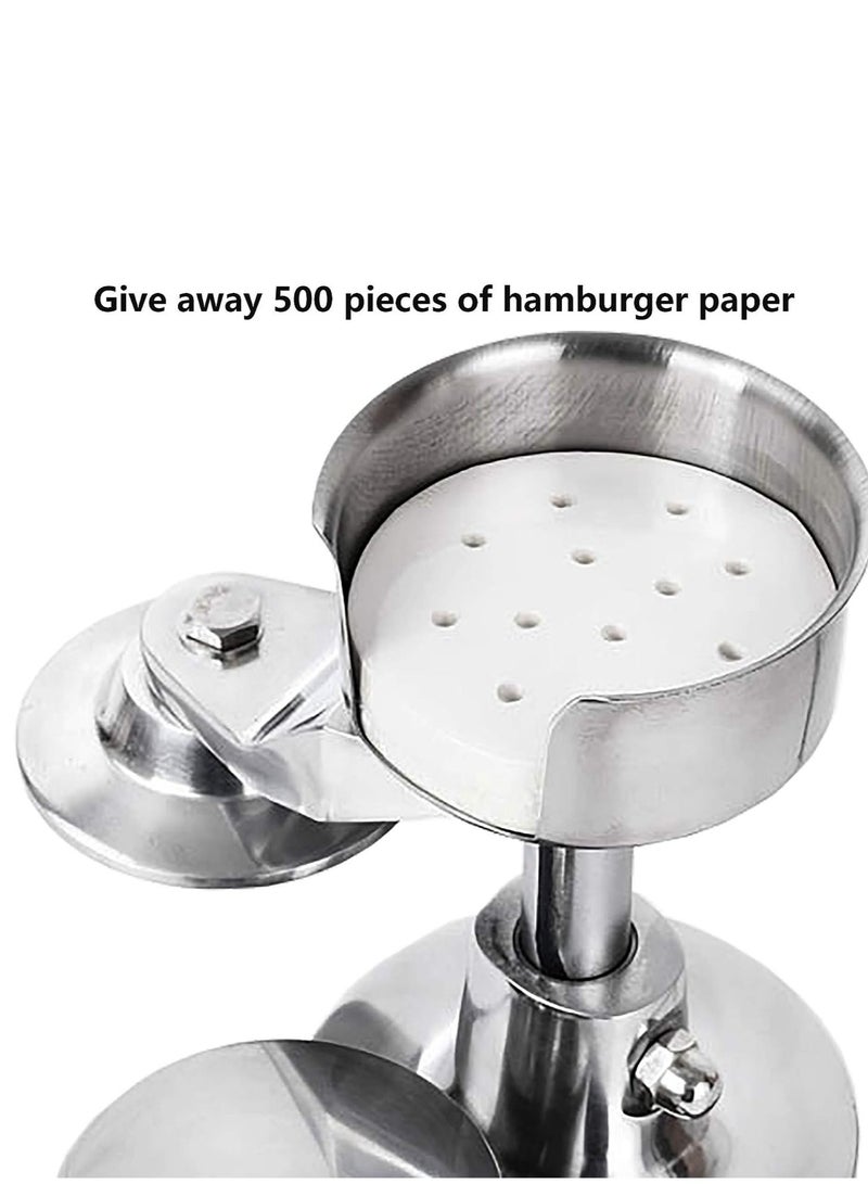 Commercial Burger Press Machine 10cm Stainless Steel Hamburger Press Manual Meat Patty Maker