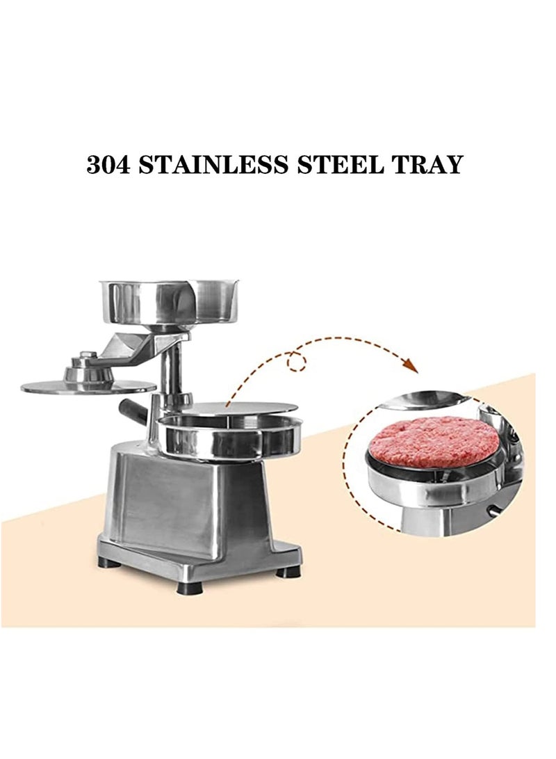 LETWOO 150mm Commercial Hamburger Press Patty Maker Stainless Steel Burger Press Tool Heavy Duty Meat Forming Processor 500 Pcs Patty Papers Sliver