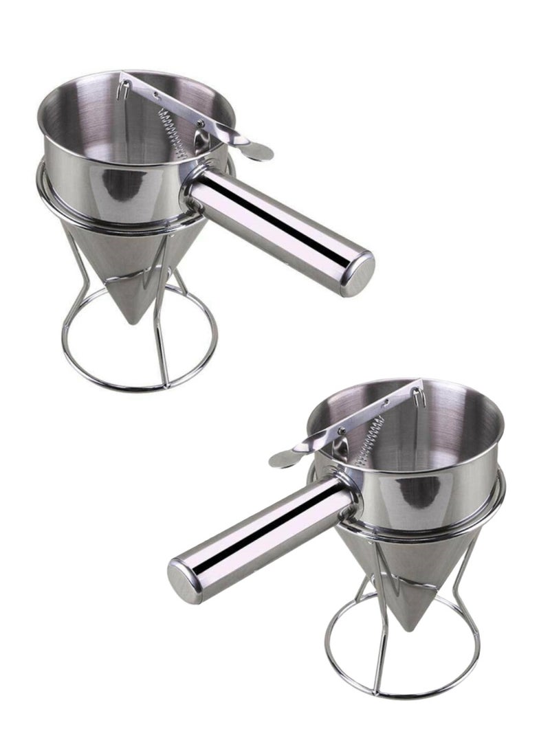 2 Pieces Stainless Steel Pancake Batter Dispenser