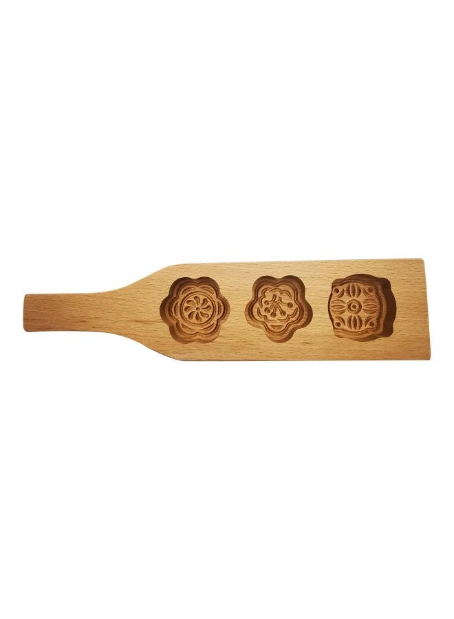 3-Cavity Floral Design Mould Brown 29.5cm