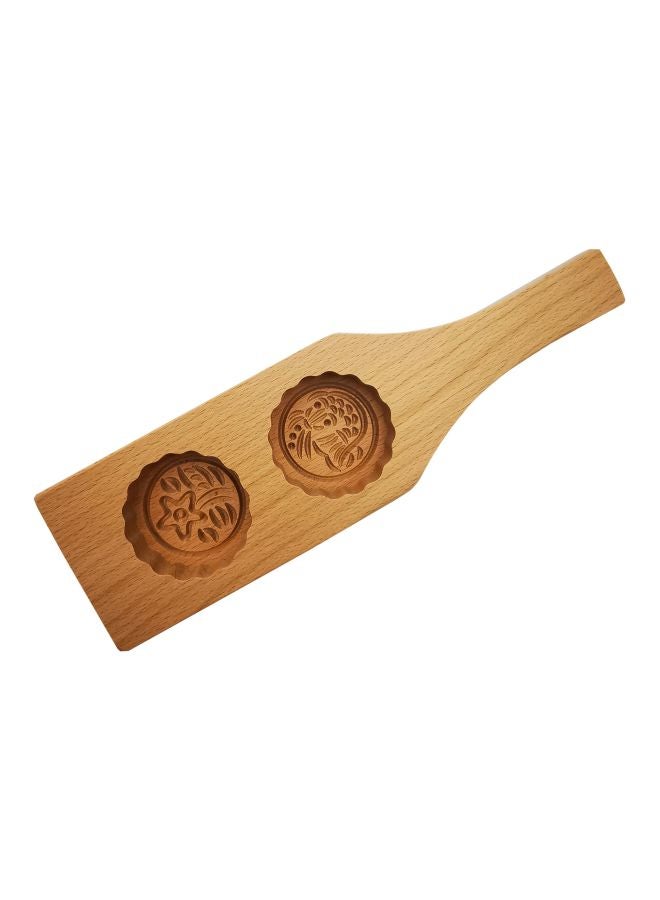 2-Cavity Floral Design Mould Brown 25cm