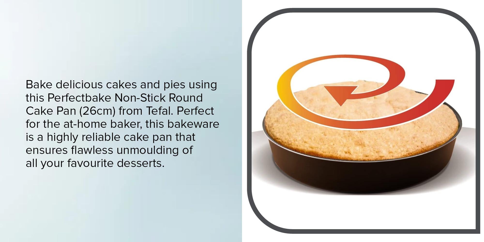 Perfectbake 26Cm Round Cake Mold, Aluminum Non-Stick Brown/Black 26cm